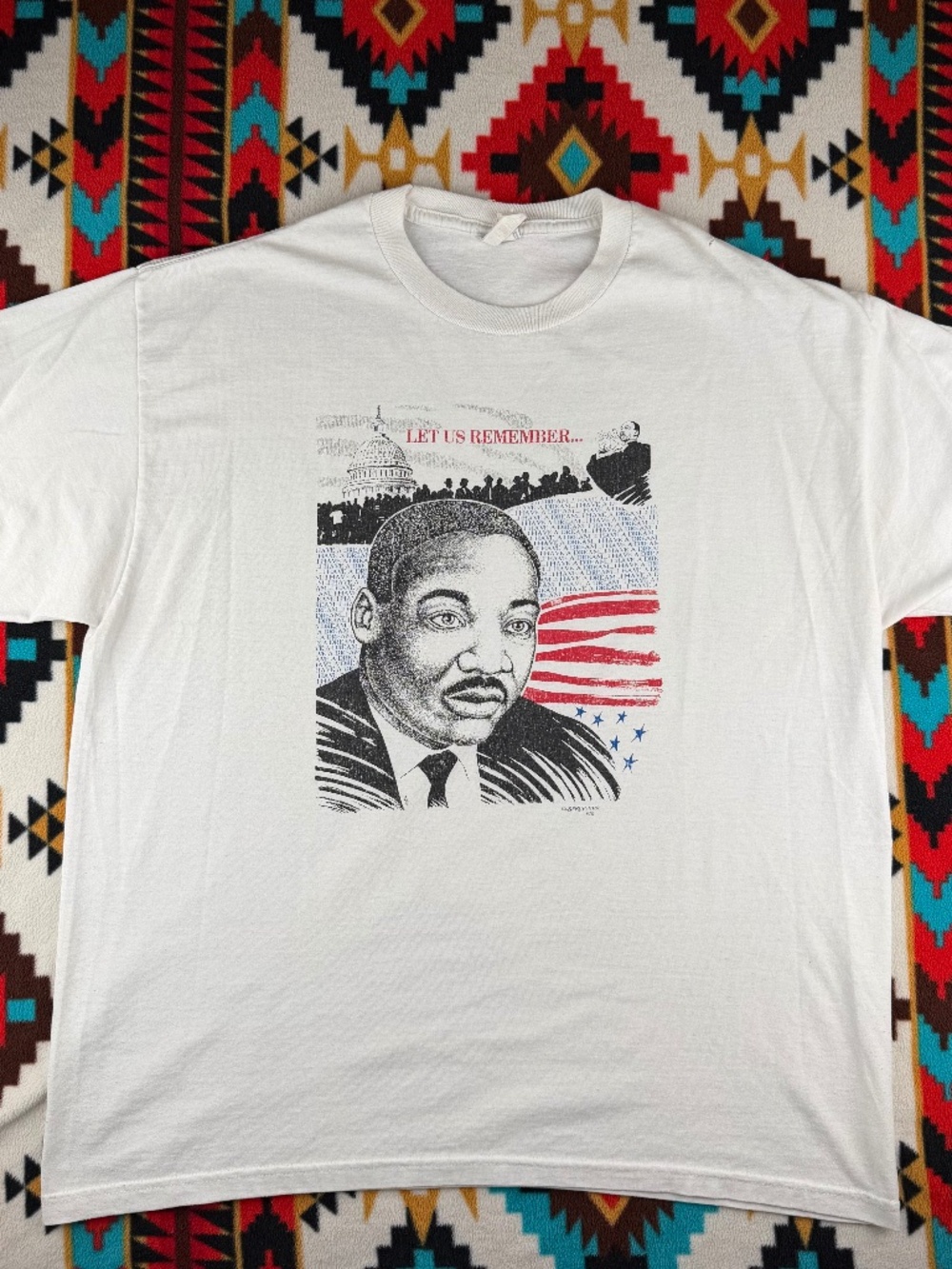 Vintage Martin Luther King Jr Let Us Remember T Shirt MLK Civil Rights USA Jerze